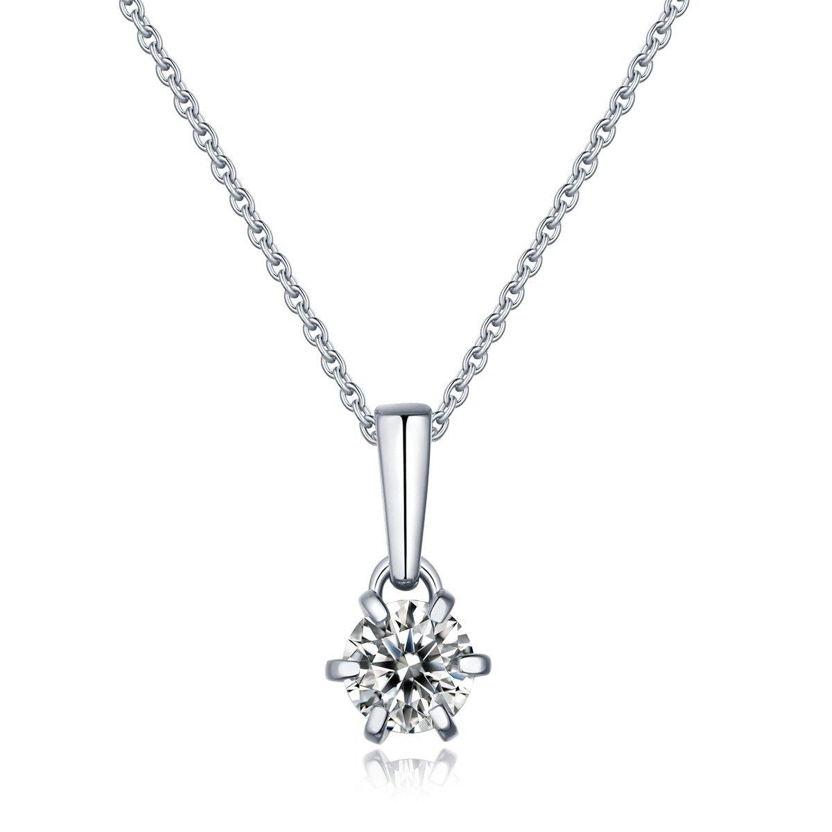 Moissanite Series Water Droplet Sterling Silver Necklace