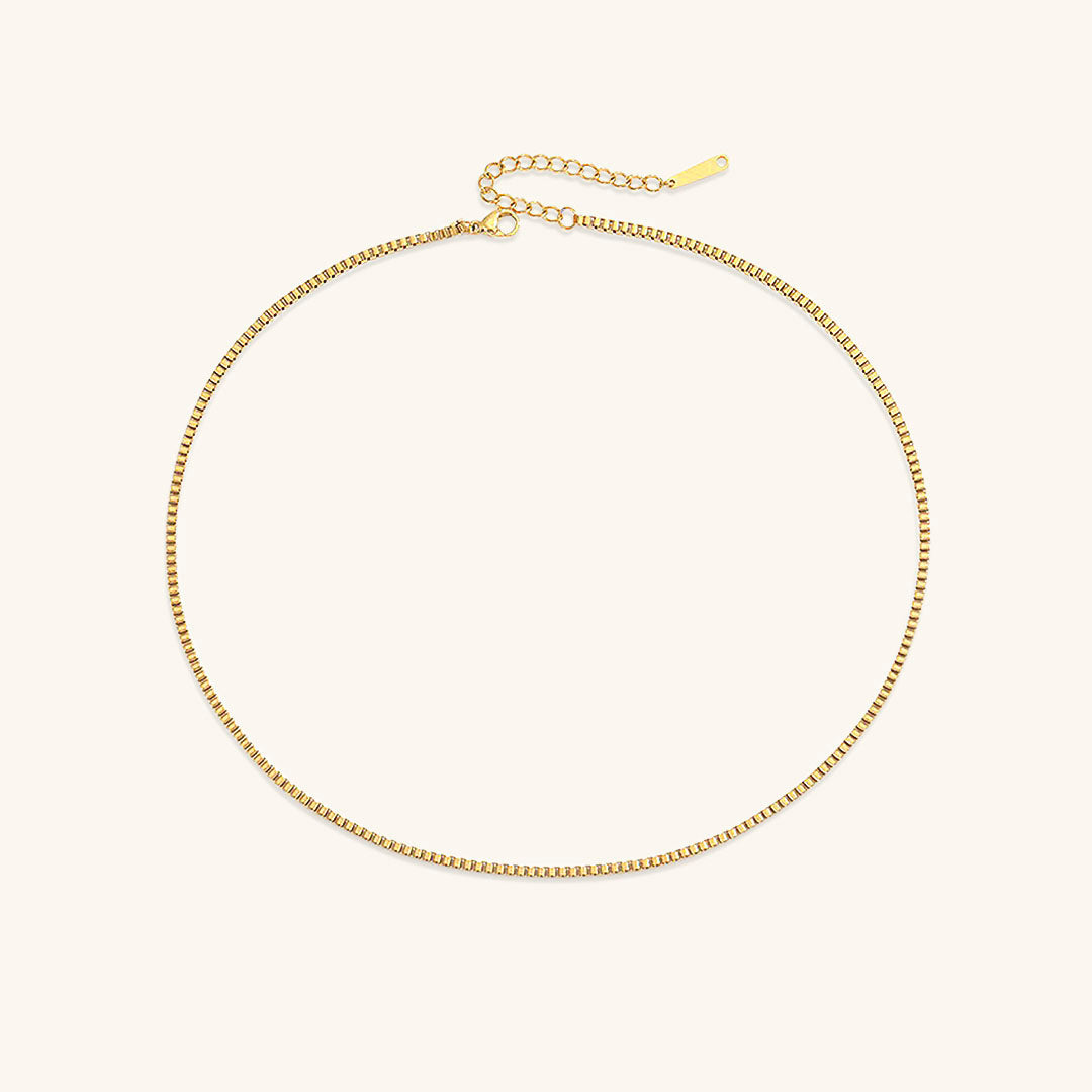 Danica Box Chain Gold Necklace