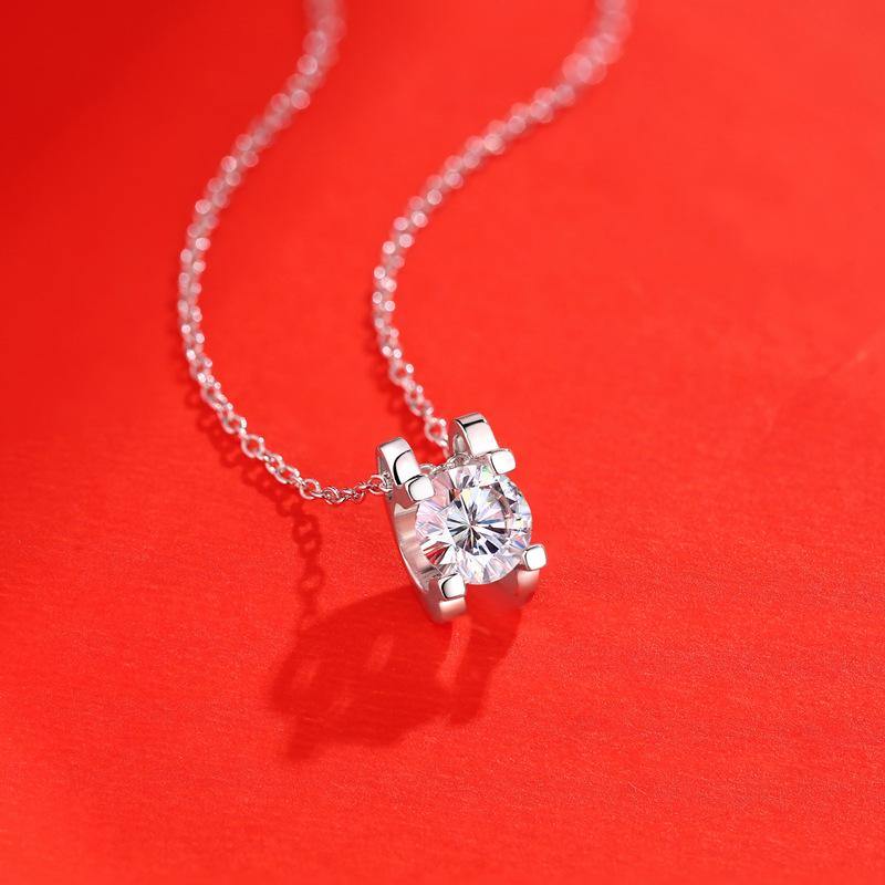 Moissanite Series Beautiful Mood Sterling Silver Necklace