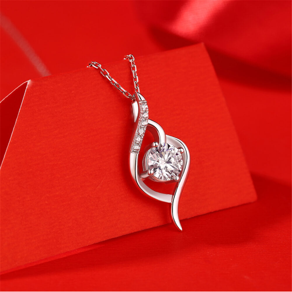 Moissanite Series Fall In Love At First Sight Sterling Silver Necklace