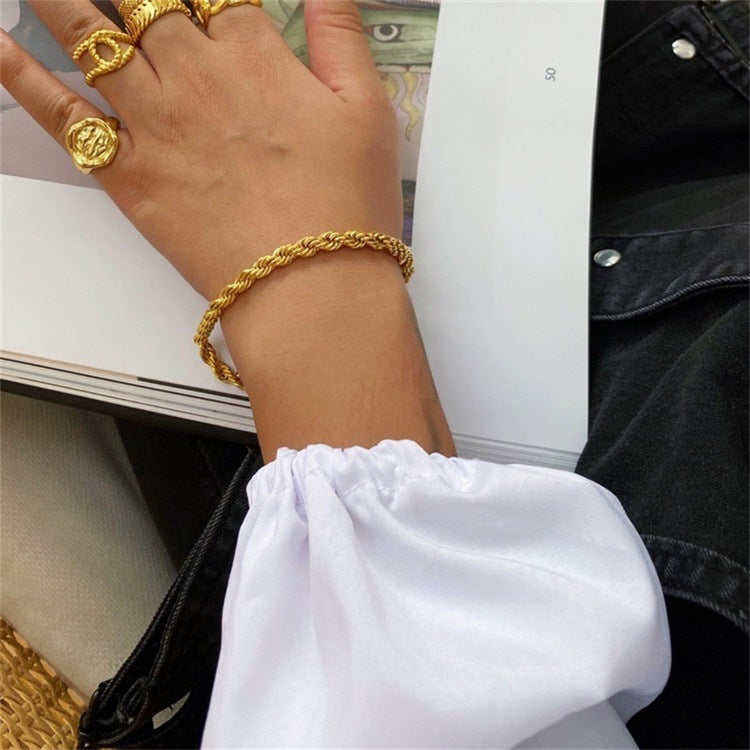 Gigi Rope Chain Gold Bracelet