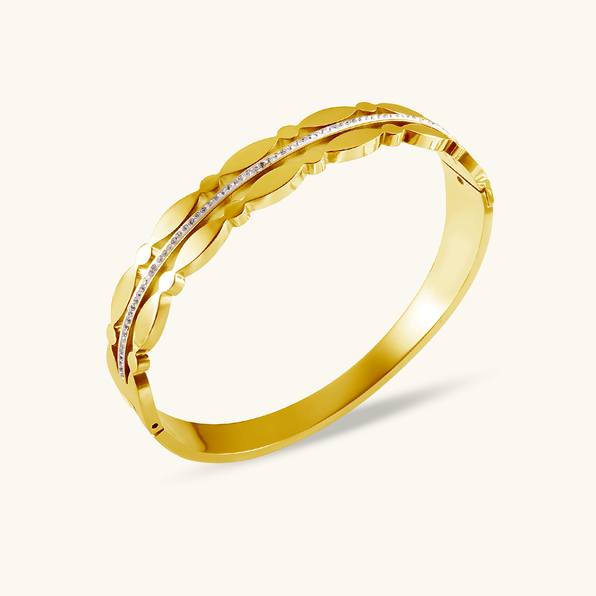 Addison Stone Bangle Bracelet - Gold