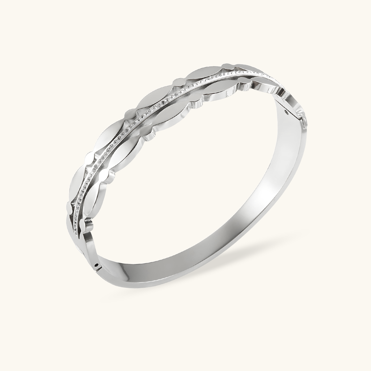 Addison Stone Bangle Bracelet - Silver