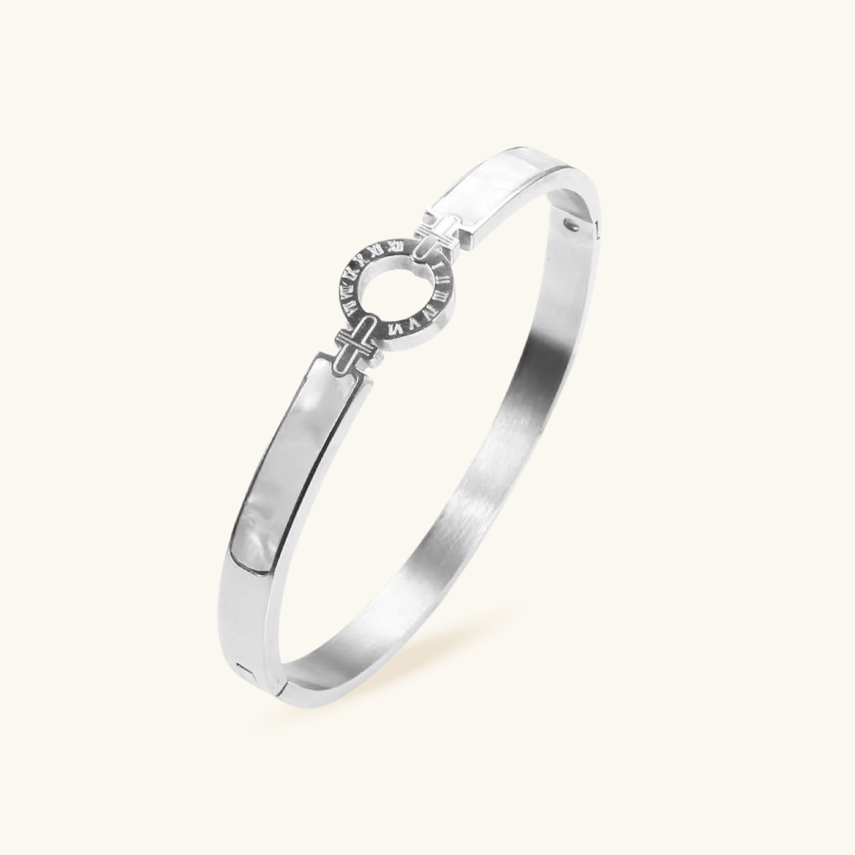 Aura Bangle Bracelet - Silver