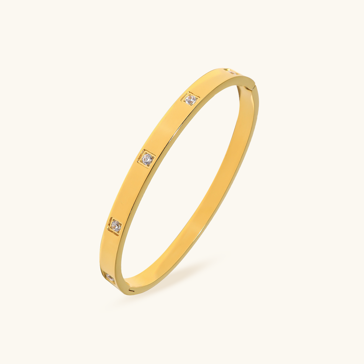 Box Stone Bracelet - Gold