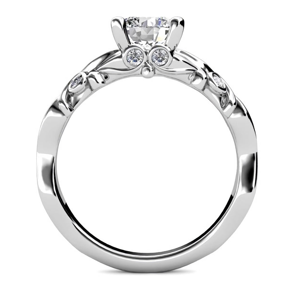 Butterfly Moissanite Vine Engagement Ring