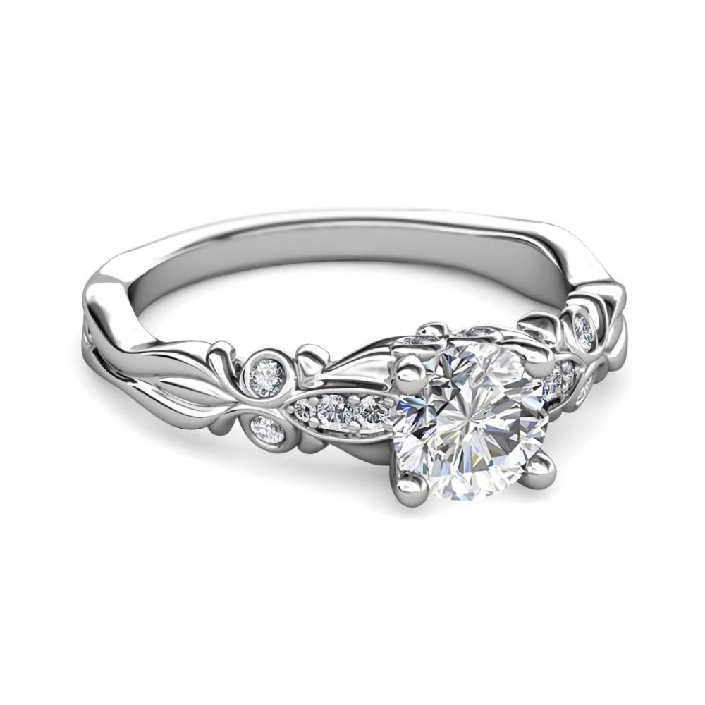 Butterfly Moissanite Vine Engagement Ring