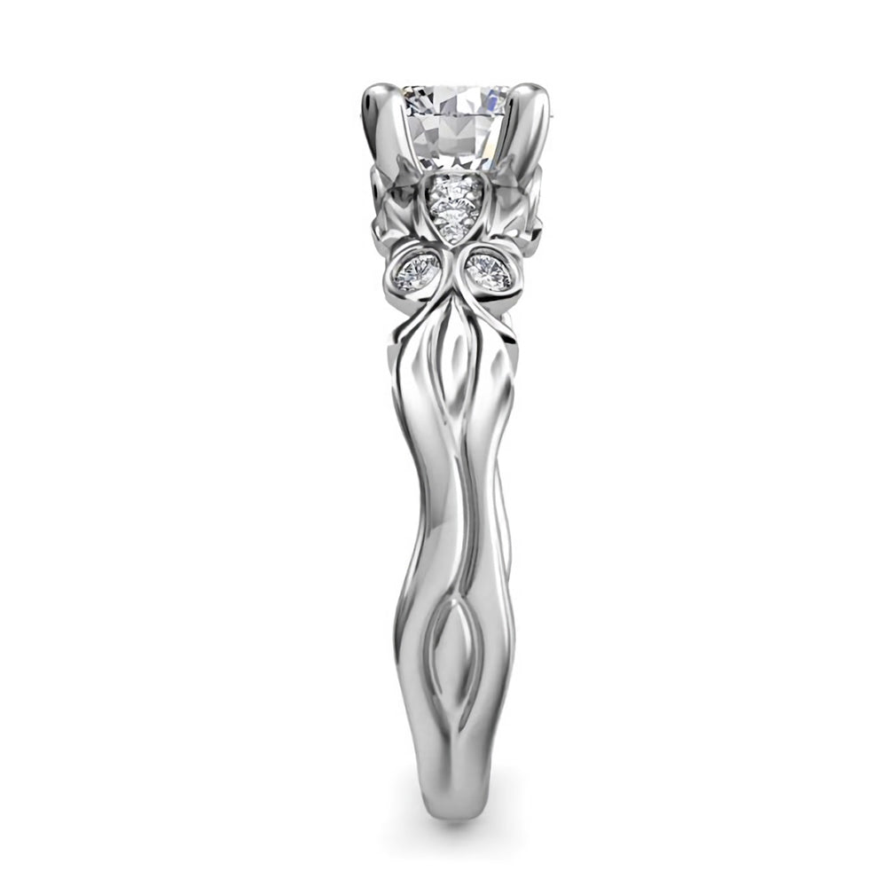 Butterfly Moissanite Vine Engagement Ring