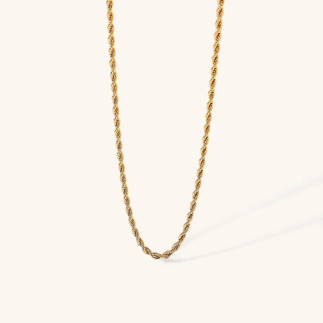 Calle Rope Chain Gold Necklace