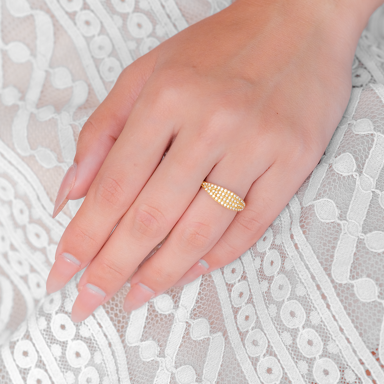 Germaine Paved Gold Ring