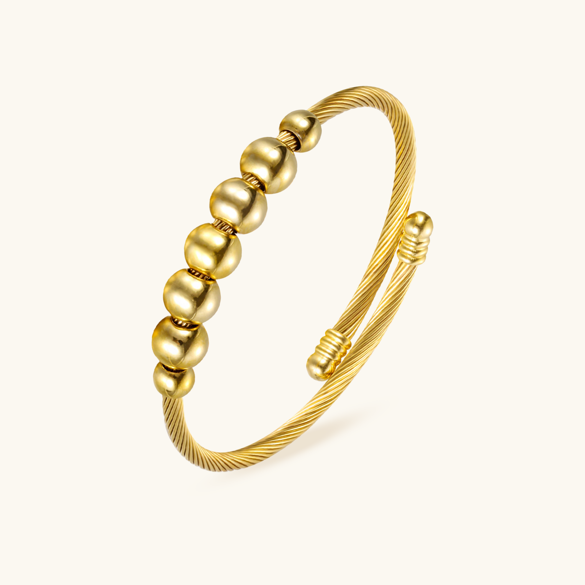 Calma Fidget Bangle Bracelet - Gold