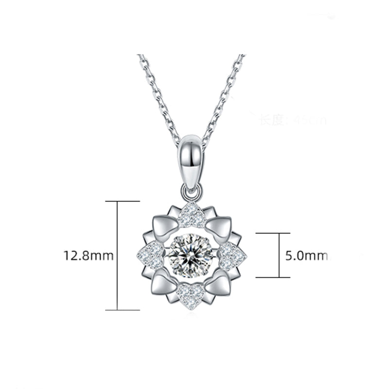 Dancing Moissanite Rejoice Stamen Necklace in Sterling Silver