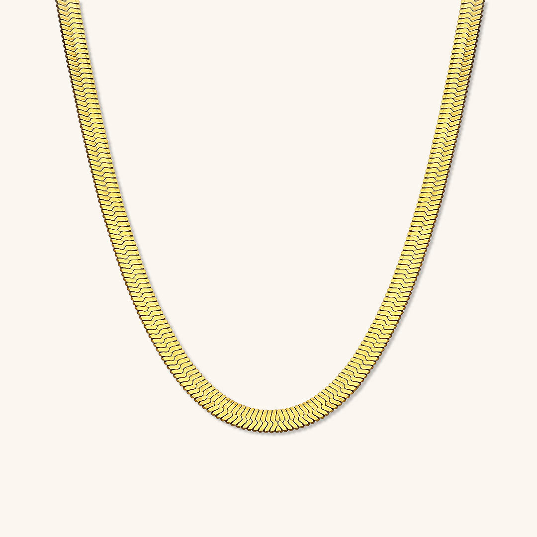 Elysian Gold Herringbone Necklace