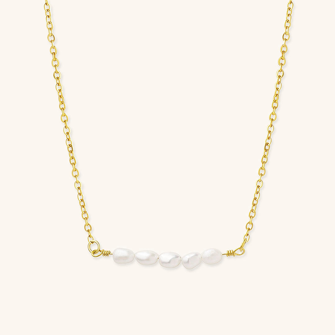 Fleur Freshwater Pearl Gold Necklace