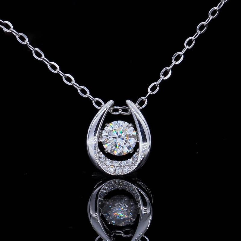 Fashion Moissanite Sterling Silver Necklace