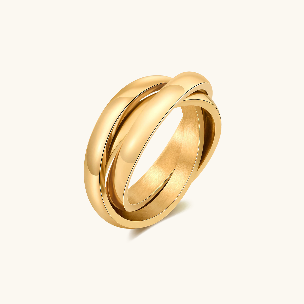 Havana Curb Ring Stack - Gold