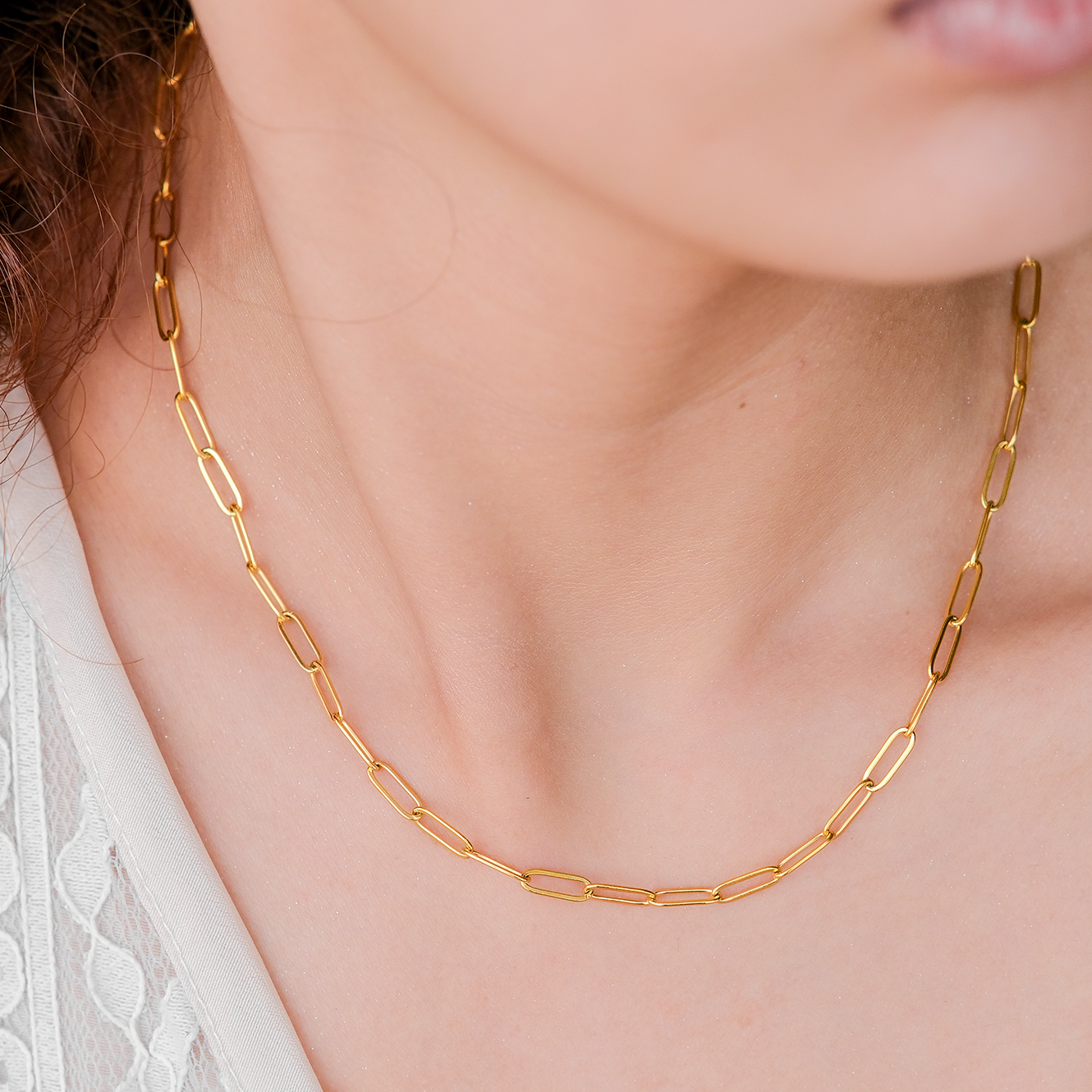 Lena Golden Chain Necklace