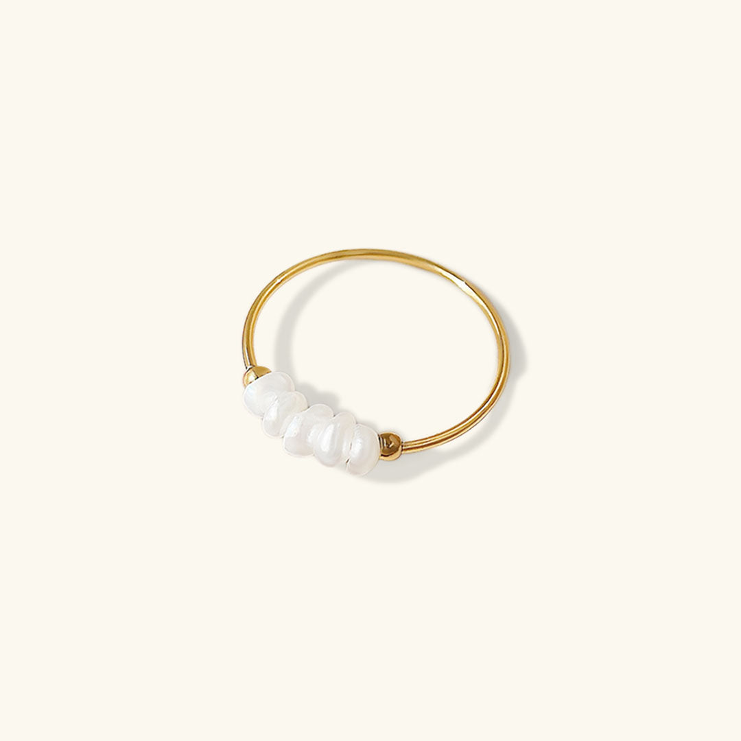 Magnolia Freshwater Pearl Gold Ring
