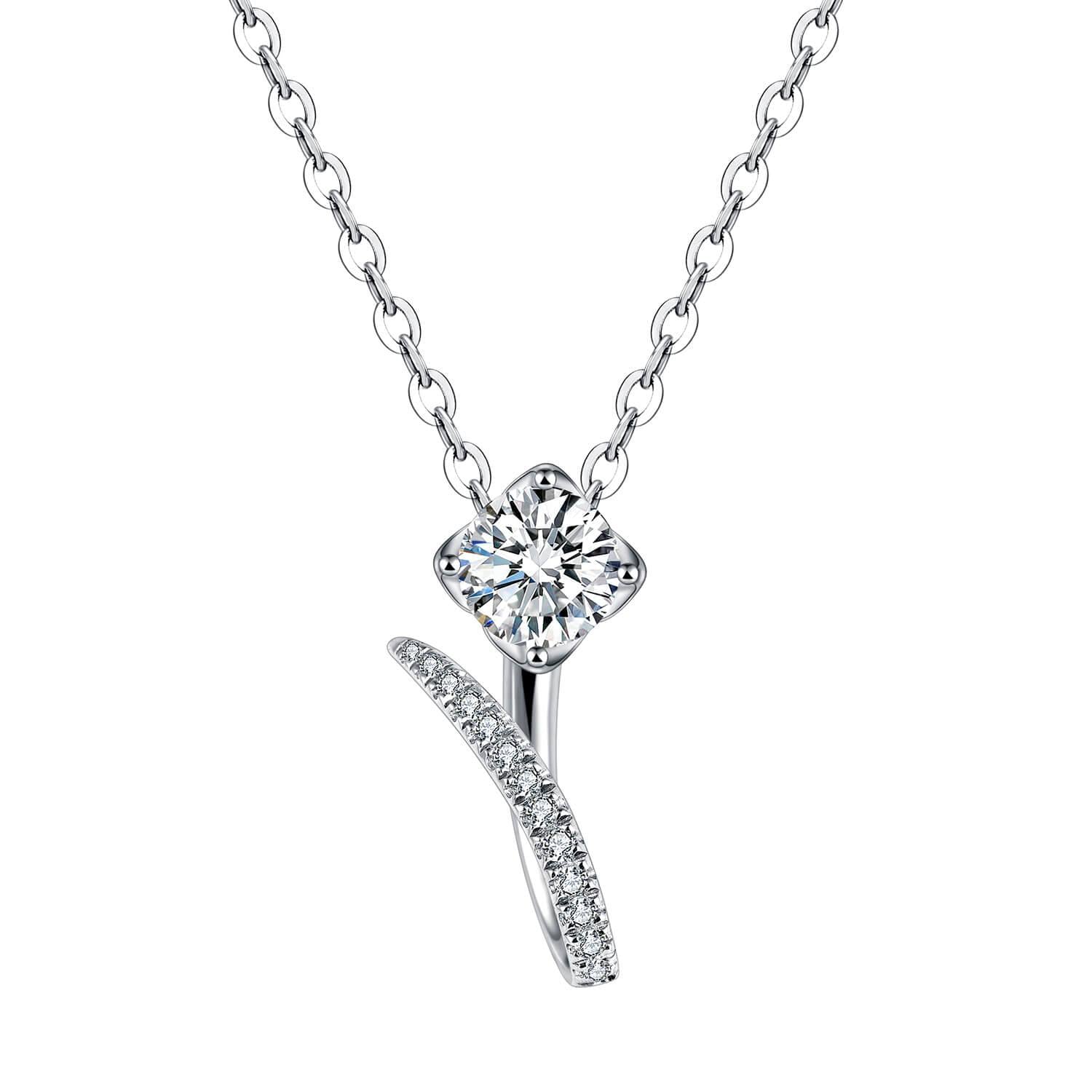 Moissanite Series Luxury Sterling Silver Necklace