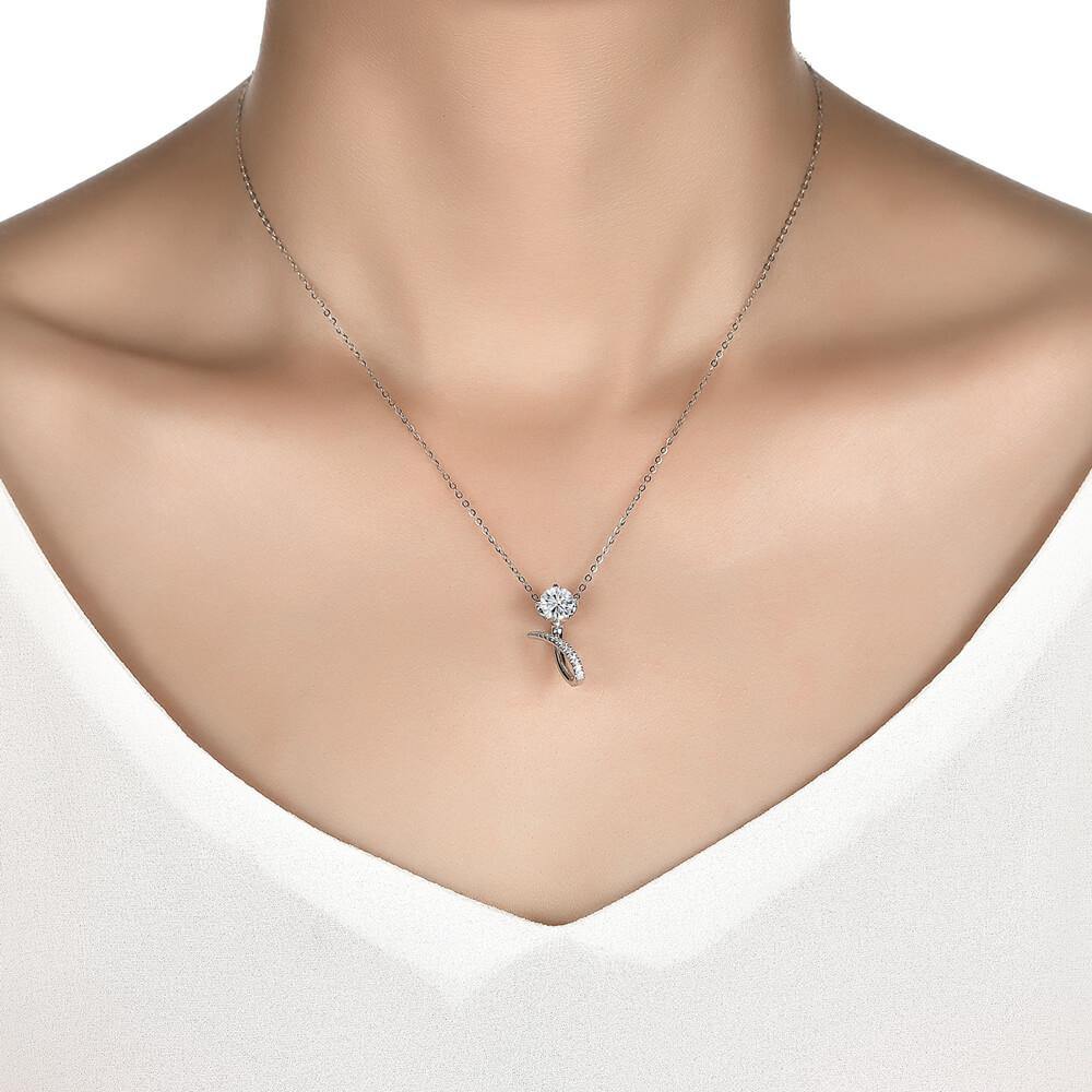 Moissanite Series Luxury Sterling Silver Necklace