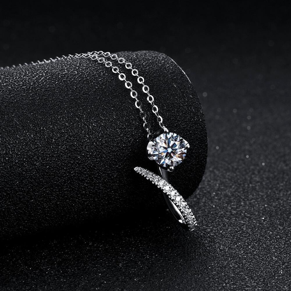 Moissanite Series Luxury Sterling Silver Necklace