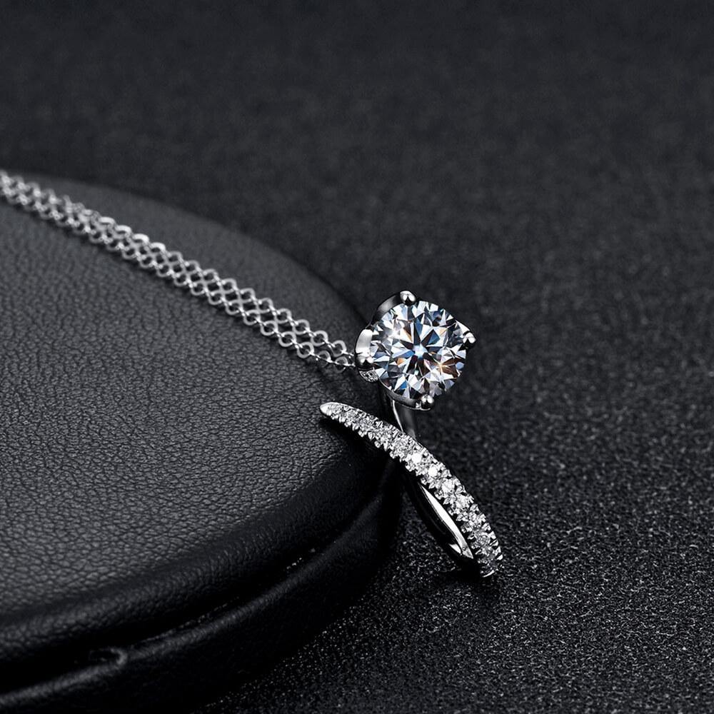 Moissanite Series Luxury Sterling Silver Necklace