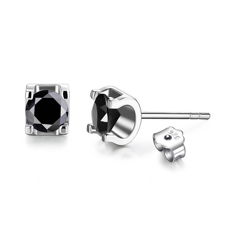 Moissanite Series Sweet Cube Sugar Sterling Silver Stud Earrings