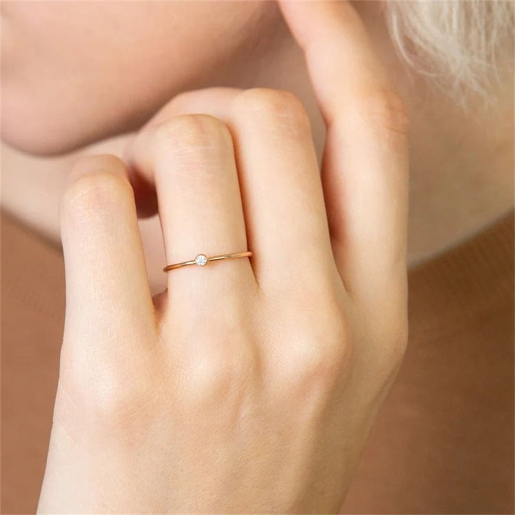 Amelia Birthstone Stacker Ring