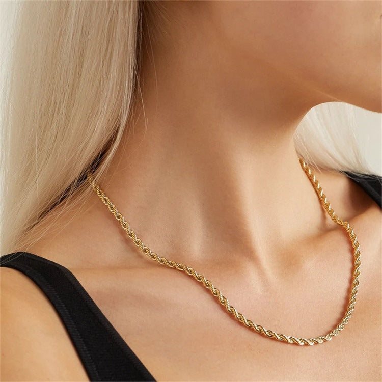 Bianca Rope Chain Gold Necklace